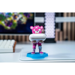 Exquisite Gaming Figura Fortnite Cuddle Team Leader, Cable Guys, Soporte para Auriculares y Smartphone, 11 cm