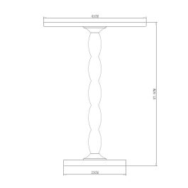 DKD Home Decor Mesita Auxiliar Moderna de Mármol y Metal Blanco Dorado 41x57x41 cm