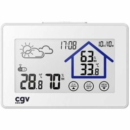 CGV MY METEO-1BM Estación Meteorológica Inalámbrica con Pantalla de Control Táctil, Función de Reloj y Calendario Integrados