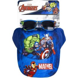 Cerdá Gorra y Gafas de Sol Set Avengers Talla 53 cm Azul para Niños +3 Años