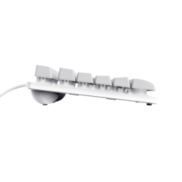 Trust Gaming 24739 Teclado Gaming GXT 833W Thado TKL Blanco Metálico Retroiluminado LED USB Anti-Ghosting Sostenible