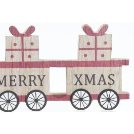 DKD Home Decor Set de 6 Adornos Navideños Tradicionales de Tren MDF Colores Natural y Rojo - Medidas 2x10x29 cm DKD Home Decor Set de 6 Adornos Navideños Tradicionales de Tren MDF Colores Natural y Rojo - Medidas 2x10x29 cm