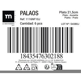La Mediterranea Plato Postre Opal Palaos 21 cm (48 Unidades)