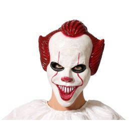 Máscara Payaso Asesino Blanca con Pelo Rojo y Sonrisa Macabra para Disfraz Halloween Precio: 1.49999949. SKU: B1749XJVJW