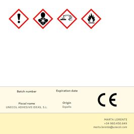 Pvc uneplas, tubo aluminio 125 ml estuche + dispensador a2026 unecol