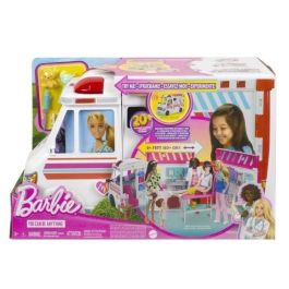 Barbie HKT79 Set de Juego Vehículo Médico Ambulancia y Clínica transformable con Muñeca de Moda, Sala de Consulta y Luces y Sonidos
