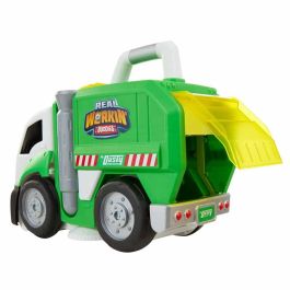 JAKKS PACIFIC Camión de Basura Interactivo Mr Dusty con Luces y Sonido para Niños +3 Años - ¡Barre, Come, Tira Juguetes! +50 Frases