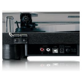 Lenco LS-50LED schwarz Tocadiscos de tracción por correa con reproducción MP3, Manual, Negro, Plástico, Madera, 33, 45, 78 RPM