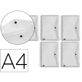 Liderpapel 36664 Carpeta Dossier Polipropileno Multitaladro Cierre Broche DIN A4 Transparente Pack 5 Precio: 3.58999982. SKU: B12SK66CJA