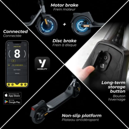 Yeep.Me Arranque 85a Patinete Eléctrico 350W 5.2Ah 20 km Conectado Garantía 5 Años