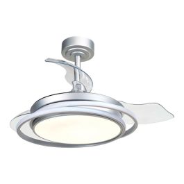 Ventilador de techo led 3cct aspas retráctiles antila mini XS 35 W 3000 lm plata Precio: 105.344415. SKU: B17AGH7TES