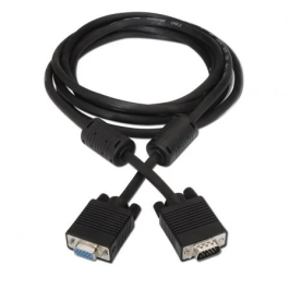 AISENS - CABLE SVGA CON FERRITA, HDB15/M-HDB15/H, NEGRO, 3.0M