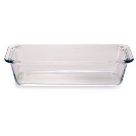 Bandeja para Horno Borcam Transparente Vidrio de Borosilicato Bizcocho Con asas (12 Unidades)