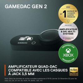 Steelseries STE1696416020704 GameDAC Gen 2 Xbox, Certificado Alta Resolución DAC para PC, Xbox y PlayStation, Negro