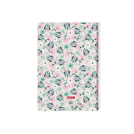 Safta Cuaderno espiral Folio 80h 60gr Cuadro 4 mm Tapa Extradura Minnie Mouse Minty