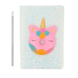 Inca Cuaderno Unicornio 21 x 15 cm con Diseño Squisy Relieve, Vuelta al Cole, 80 Hojas, 1 Unidad