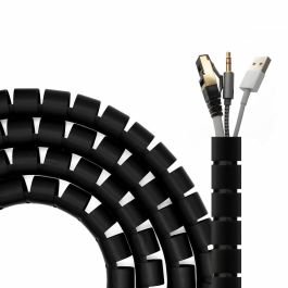 AISENS Organizador de cable en espiral D.=25mm, negro, 3.0m