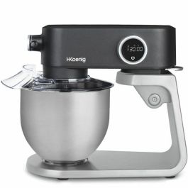 Robot repostero - H.Koenig - KM120 - 800 W - Bol de acero inoxidable 5 L - 8 velocidades - Gris mate y plata Robot repostero - H.Koenig - KM120 - 800 W - Bol de acero inoxidable 5 L - 8 velocidades - Gris mate y plata