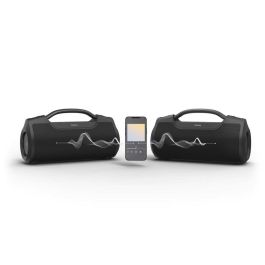 Hama Altavoz Soundbarrel Negro - Sonido Potente, Bluetooth 5.0, Resistente al Agua IPX6, Batería de 12h