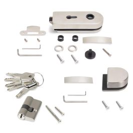 Emuca Kit cerradura y cerradero para puerta doble de cristal, puerta vidrio 8-12mm, acero, acabado inox Emuca Kit cerradura y cerradero para puerta doble de cristal, puerta vidrio 8-12mm, acero, acabado inox Precio: 142.6900002. SKU: B15WLGXTGK