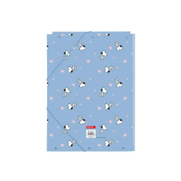 Safta Carpeta de Cartón Folio con Gomas y Solapas, Colección Snoopy