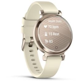 Garmin GAR0753759324711 Reloj Conectado Lily 2 - Caja Oro Crema, Correa Blanco Coco, 25,4 x 21,3 mm