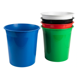 Q-connect Papelera Plástico Azul Opaco 13 Litros 275x285 mm