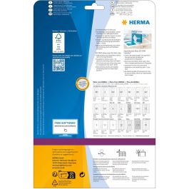 HERMA CD-Einleger A4 blanco 121x242 mm no adhesivo 25 unidades