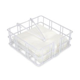Confortime Servilletero Cocina Blanco 18x18x6.5 cm (12 Unidades)
