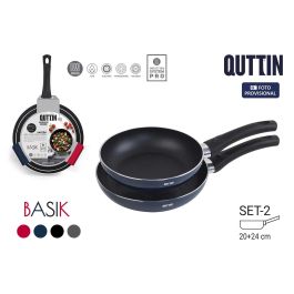 Set de 2 Sartenes de Aluminio para Inducción Basik Quttin - Inde (4 Cajas) Precio: 68.88999964. SKU: B1GQJMEL96