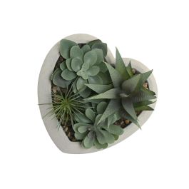 DKD Home Decor Planta Gris Verde Cemento PE 15 x 14 x 15 cm (12 Unidades)