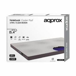 SOPORTE REFRIGERANTE APPROX APPNBC05W PARA PORTÁTILES HASTA 15.4" / 39.11CM CON 2XVENTILADORES 3XLEDS 2XUSB SILENCIOSO BLANCO