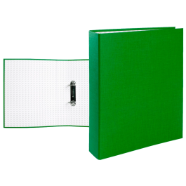 Liderpapel Carpeta de 2 Anillas 40mm Mixtas Folio Cartón Forrado Plástico Verde