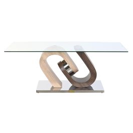 Mesa Centro Moderno DKD Home Decor Transparente Plateado 60 x 45 x 120 cm