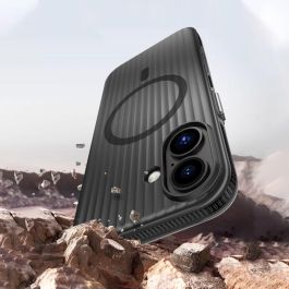 4smarts 541639 Funda Aero de Policarbonato para iPhone 17, Negro/Transparente, Compatible MagSafe y Antideslizante