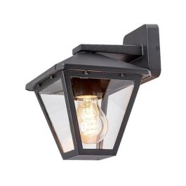 RABALUX RAB-7147 Aplique Empotrable de Exterior Paravento E27 IP44 Negro de Aluminio y Cristal Transparente Clásico RABALUX RAB-7147 Aplique Empotrable de Exterior Paravento E27 IP44 Negro de Aluminio y Cristal Transparente Clásico