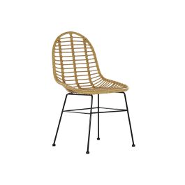 DKD Home Decor Silla Terraza Y Jardin Natural Negro 56 x 91 x 49 cm Ratan Sintetico Metal Precio: 132.49999972. SKU: B1AWPC8ZA4