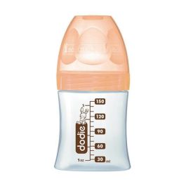 Dodie Sensation Biberón de Vidrio Ultrarresistente Anti-cólico 150 ml Tetina 3 Velocidades Forma Triangular Antifugas Beige Desde el Nacimiento