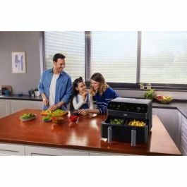 Beko FRL5388B Freidora de Aire Caliente Multifunción con Doble Cubeta 8.5L (2x 4.5L) para 2kg Patatas Fritas 2400W Negra
