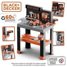 Smoby SMO3032163607403 - Banco de trabajo Bricolo Pro Black and Decker para niños, a partir de 3 años