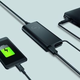 Dell 90W AC, USB-C Cargador para Portátil y Dispositivos Móviles con Carga Simultánea 90W + 10W
