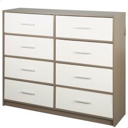 Cómoda Max Home Blanco Gris Moderno 114 x 92 x 30 cm Cómoda Max Home Blanco Gris Moderno 114 x 92 x 30 cm