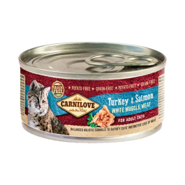 Carnilove Alimento para Gatos Adultos Pavo y Salmón Caja 12x100 gr Precio: 22.4999995. SKU: B19NQAL66Q
