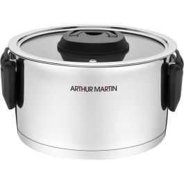 Arthur Martin AM6321 - Juego de 3 ollas de acero inoxidable con asas plegables