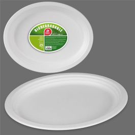 Best Products Platos Ovalados de Caña de Azúcar Biodegradables Blancos Ø32 cm, 25 unidades Precio: 7.58999967. SKU: B15KCWACZX