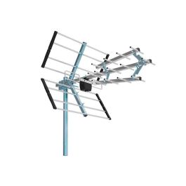 Edm Antena TV UHF Exterior 470-694 MHz, 17 Elementos, Ganancia 9-13dBi, Anti Interferencias