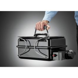 Weber Barbacoa de Gas Go-Anywhere de Acero Esmaltado Negro para 4 personas con encendido piezoeléctrico y quemador de acero inoxidable