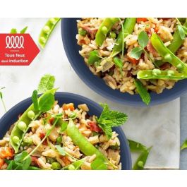 Arthur Martin AM8896 Batería de Cocina 5 Piezas Aluminio Revestimiento Cerámico Azul, Apto para Todo Tipo de Fuegos, Incluida Inducción