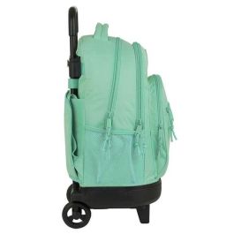 Safta Mochila Escolar Grande con Carro Blackfit8 Turquesa Compacta Extraíble Compacta