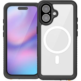 4smarts Funda Impermeable Stark para Apple iPhone 17, Negro/Transparente, Protección Caídas 1.2m, Pantalla 6.3"